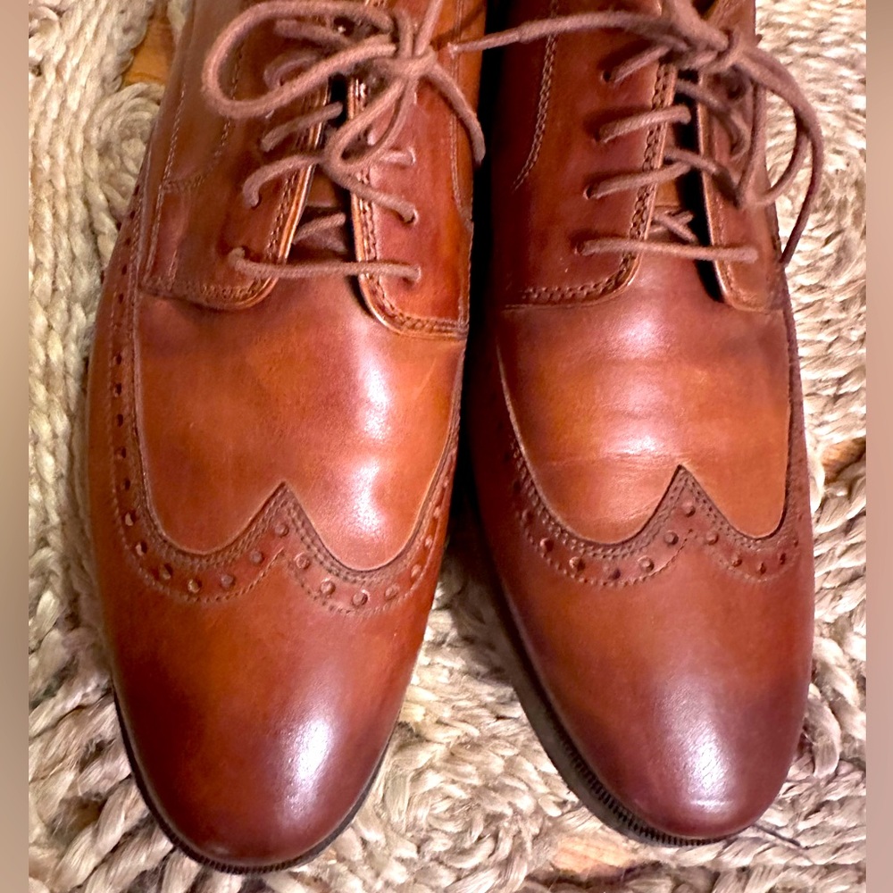 Cole Haan British Tan Leather Warren' Wingtip Oxford 11 - Picture 2 of 7